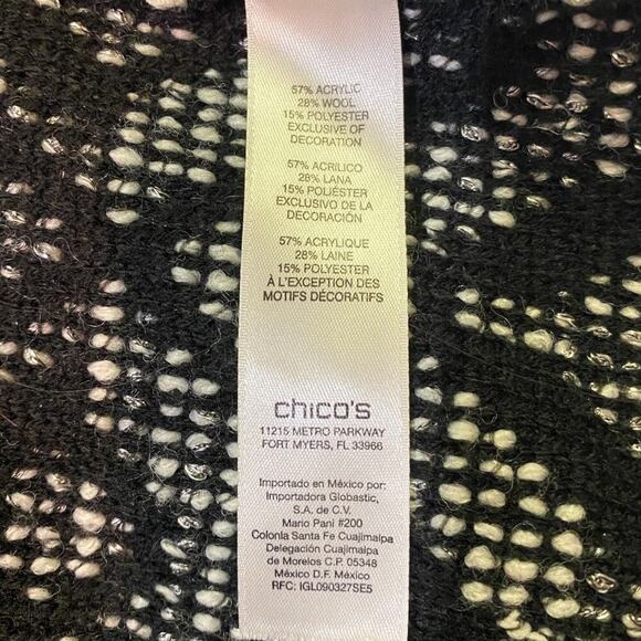 Chico’s Boucle Open Cardigan Wool Blend Chico Size 0, (Equal to size 4) - Picture 7 of 8